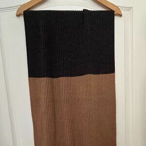 TIMBERLAND LONG WARM COLOR BLOCK TAN GREY MEN SCARF